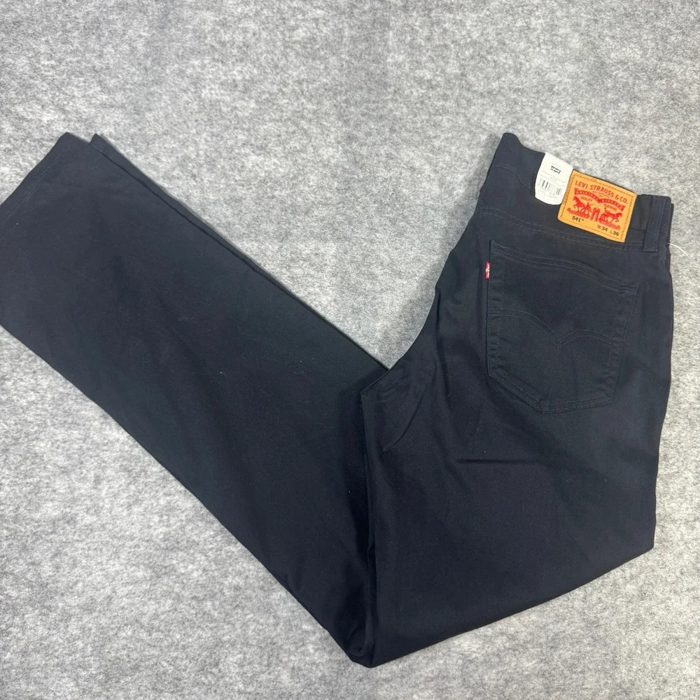 Levis 541 Athletic Taper Mens 34x36 Black All Seasons Tech Stretch Jeans NWT